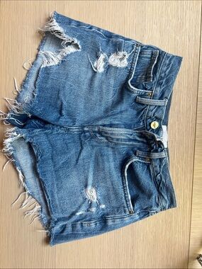 Frame Denim Ripped Blue Jean Cutoff Shorts